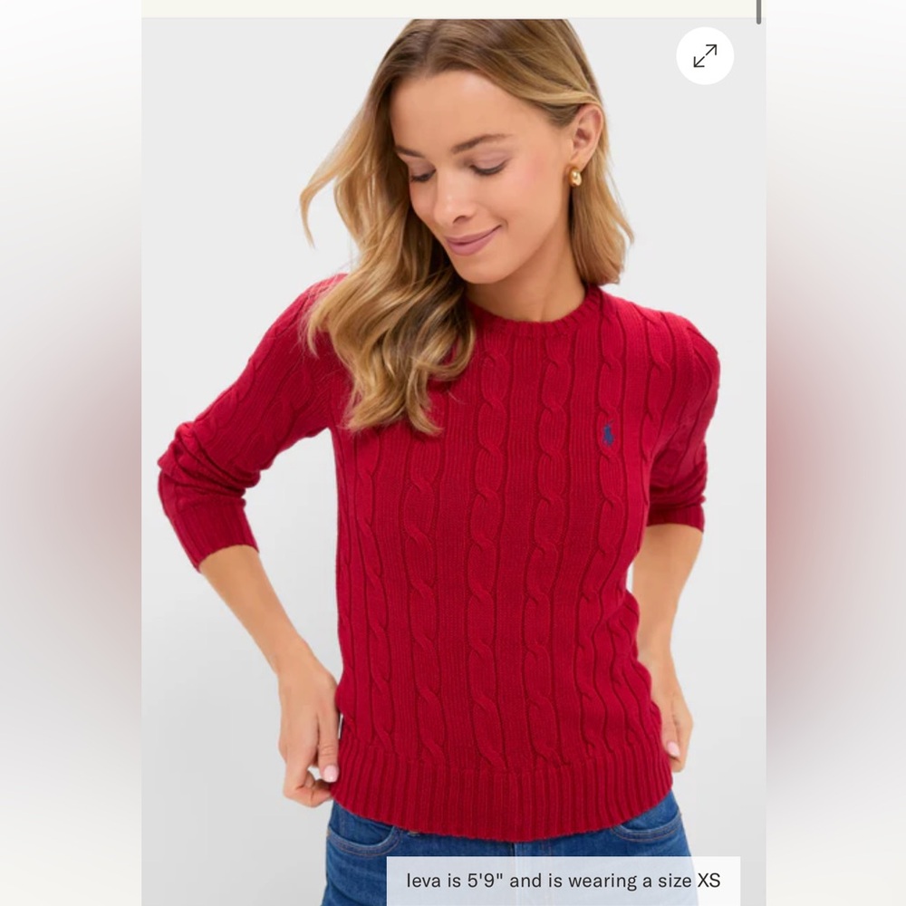 Ralph Lauren Julianna Cotton Crewneck Sweater.
